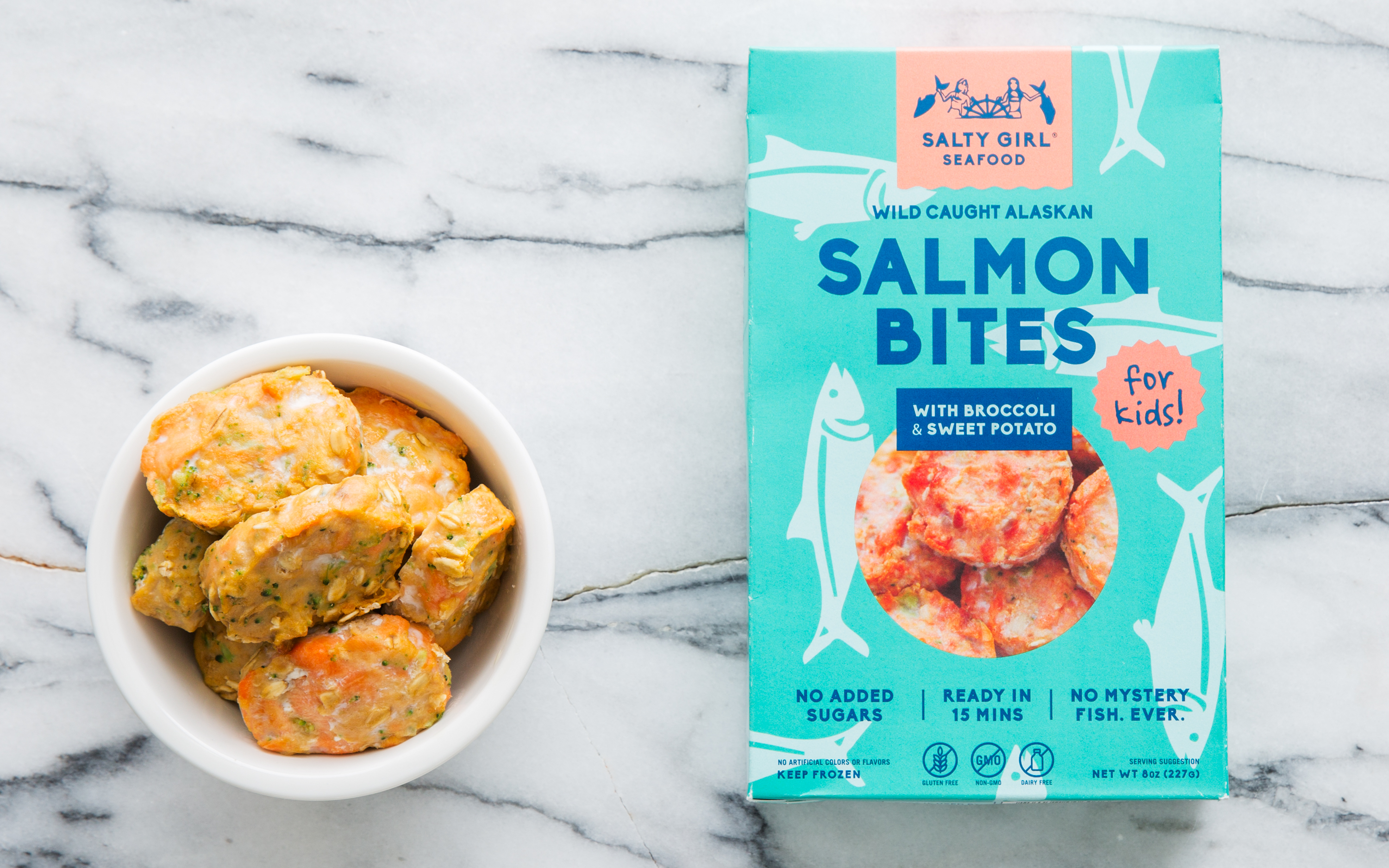 Wild Alaskan Salmon Bites (Frozen) Salty Girl Seafood SF Bay Good